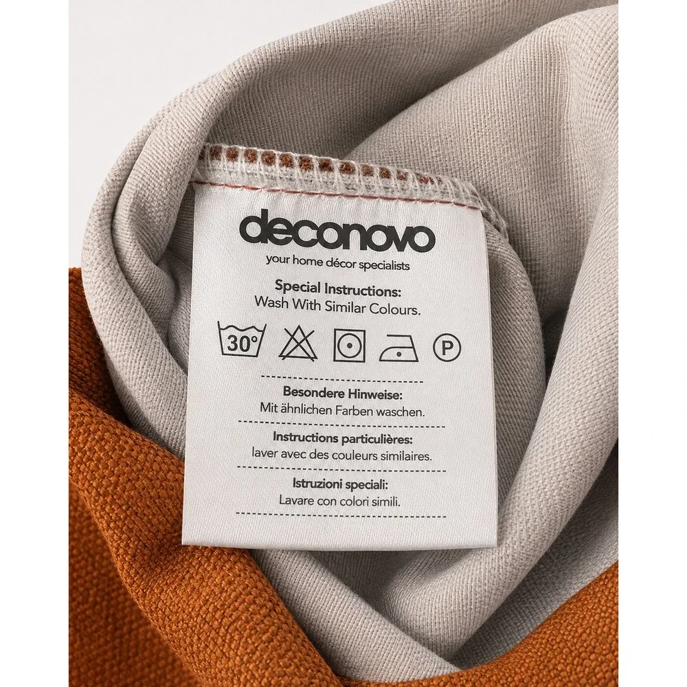 Deconovo Set of 2 Pumpkin Orange Pillow Covers 22 in x 22 in Hidden Zipper